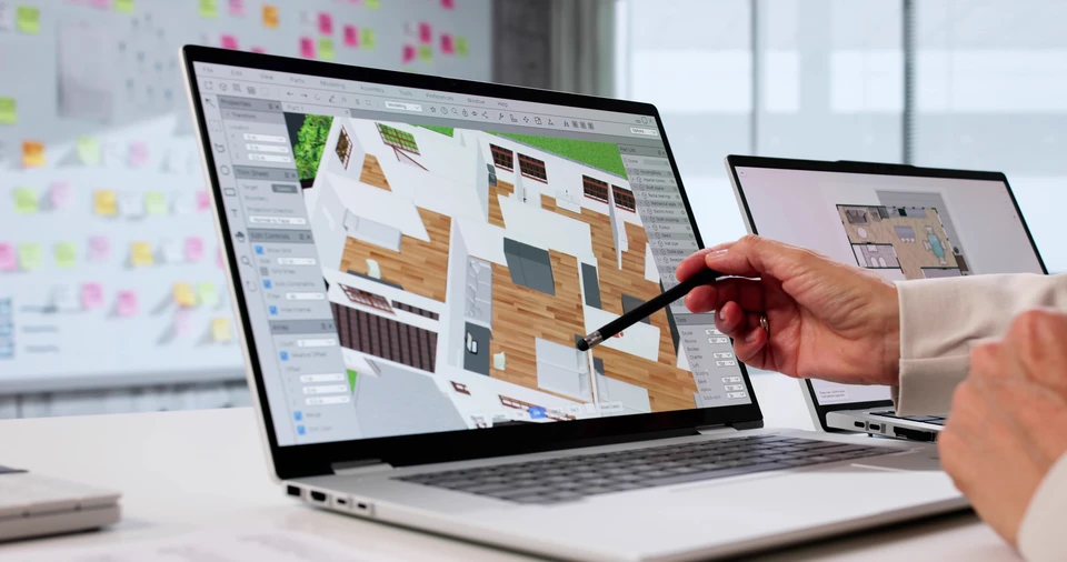 Un salon mansardé blanc avec canapé